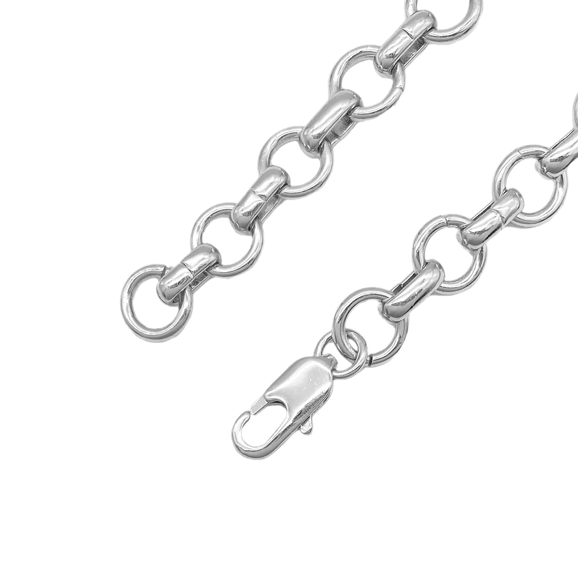 Rhodium Long & Short Charm Bracelet by Bead Landing™